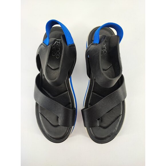 Franco Sarto Women's Elliot Black Leather Casual Strappy Sandals Size 7M US - Picture 6 of 8